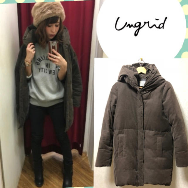 コーデュロイミドル丈ダウン ungrid todayful ザラ マウジーHu0026M-