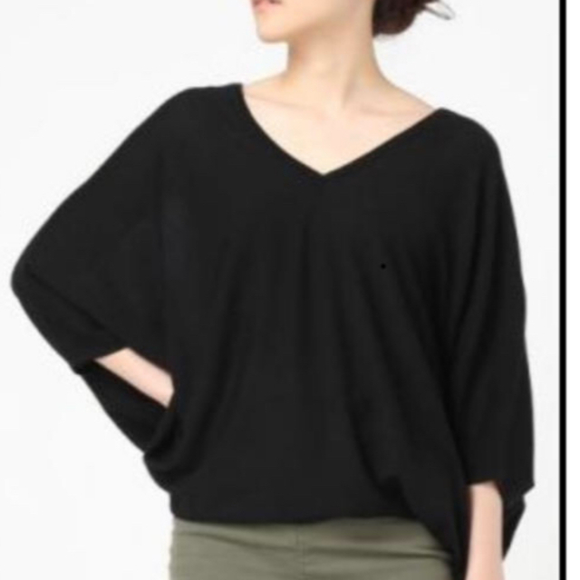 Deuxieme Classe☆Vネック ドルマン ウール ニット プルオーバー