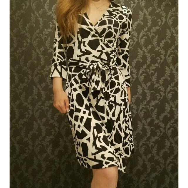 DVF 人気柄♡カシュクールワンピース