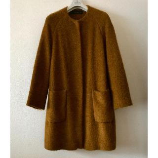 ザラ(ZARA)のZARA・ノーカラーコート(ロングコート)