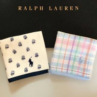 ラルフローレン(Ralph Lauren)のリボン付手提げ♥RL ラルフローレン♥ガーゼタオルハンカチセット♥ミニテリー(ハンカチ)