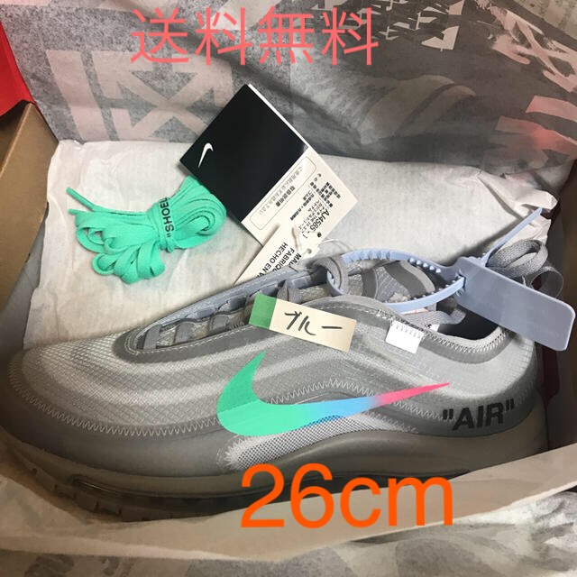 新着商品 97 MAX AIR - OFF-WHITE 26.0cm シルバー エアマックス97