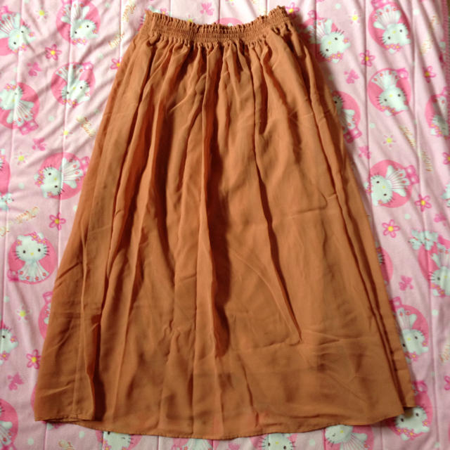 GU(ジーユー)のロングスカート  オレンジ レディースのスカート(ロングスカート)の商品写真
