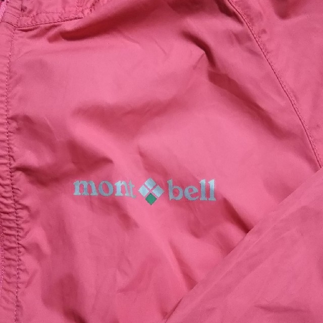 mont bell(モンベル)のmont-bell　ピンク　ナイロンパーカー　130サイズ キッズ/ベビー/マタニティのキッズ服女の子用(90cm~)(ジャケット/上着)の商品写真