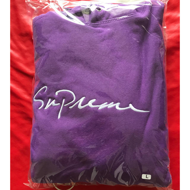 Supreme(シュプリーム)のSUPREME SCRIPT LOGO sweatshirt パープル L メンズのトップス(パーカー)の商品写真