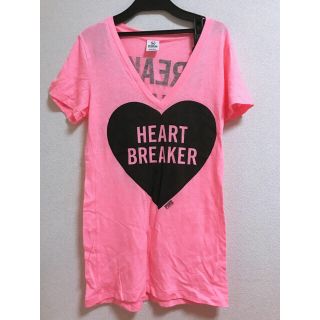 ヴィクトリアズシークレット(Victoria's Secret)のPINK 【heart breaker】 Tシャツ💔(Tシャツ(半袖/袖なし))