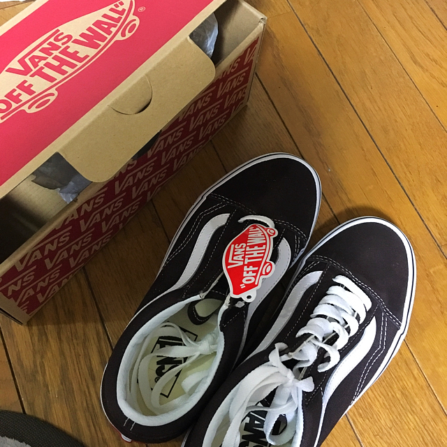 VANS(ヴァンズ)のVANS OLD SKOOL 23cm チョコレートホワイト レディースの靴/シューズ(スニーカー)の商品写真