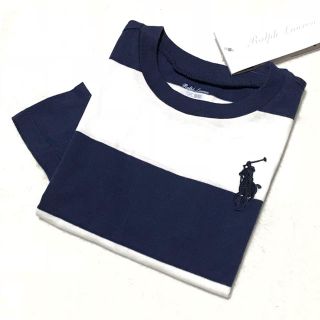 ラルフローレン(Ralph Lauren)の新品✨ビッグポニー ボーダー / ホワイト 12M/80(Ｔシャツ)