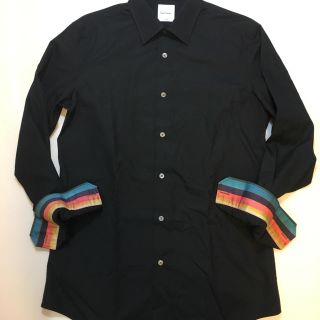 ポールスミス(Paul Smith)のサイズL 新品同様 paul smith ポールスミス シャツ 黒 ブラック(シャツ)