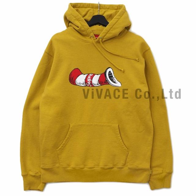 Cat in the Hat Hooded Sweatshirt 黄S - パーカー