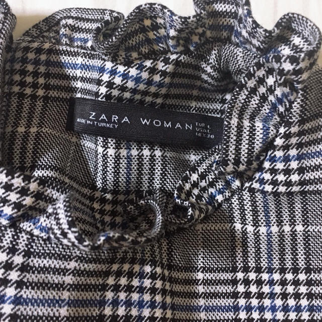 ZARA(ザラ)のZARA ザラ グレンチェック ノースリーブトップス レディースのトップス(シャツ/ブラウス(半袖/袖なし))の商品写真