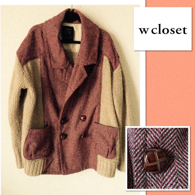 w closet(ダブルクローゼット)のw closet♡切り替えニットブルゾン レディースのジャケット/アウター(ブルゾン)の商品写真