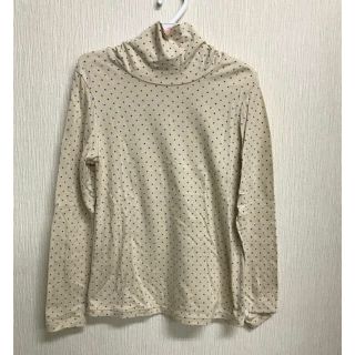 ユニクロ(UNIQLO)のUNIQLO ハイネック 130cm (ピンク＆ベージュ)(Tシャツ/カットソー)