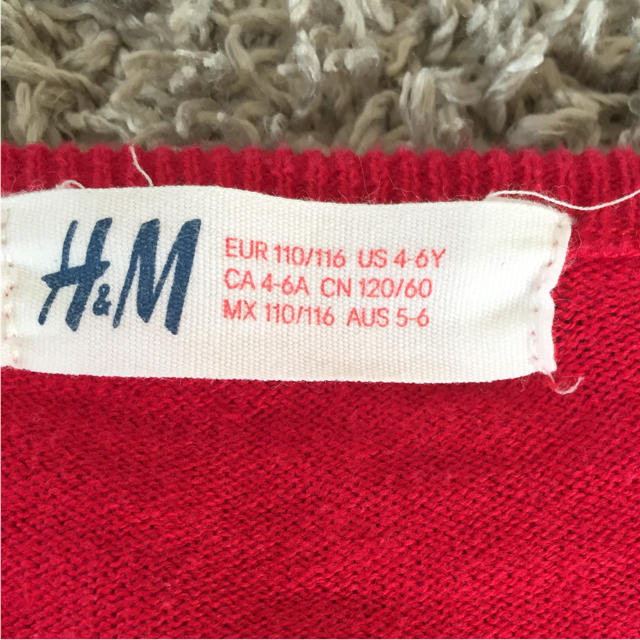 H&M(エイチアンドエム)のキッズ H&M カーディガン リボン キッズ/ベビー/マタニティのキッズ服女の子用(90cm~)(カーディガン)の商品写真