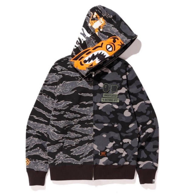 メンズXL BAPE UNDFTD TIGER SHARK  パーカー