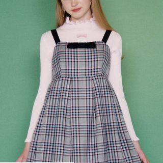 ミルク(MILK)の【美品】Favorite Check JSK グレー(ミニワンピース)