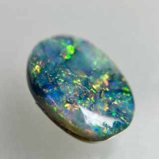 "星々の煌めき" 0.46ct 天然 ブラックオパール ルース 鑑別付き(リング(指輪))