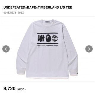 アンディフィーテッド(UNDEFEATED)のundefeated bape Timberland ロンT 白 Lサイズ(Tシャツ/カットソー(七分/長袖))