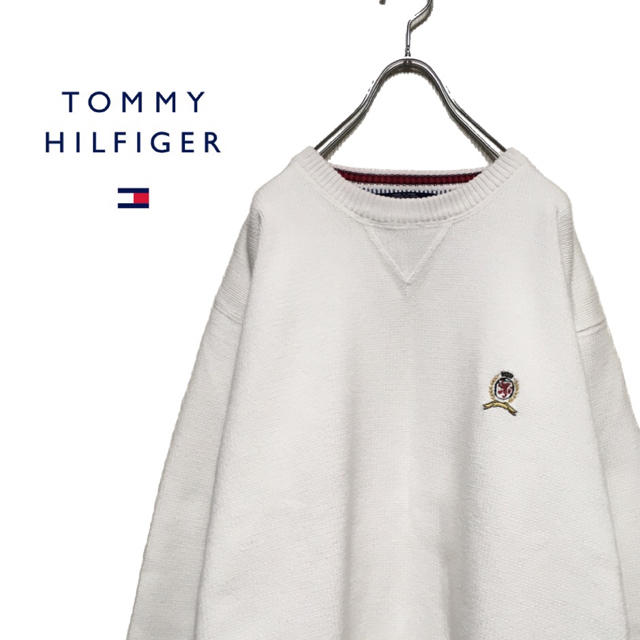 TOMMY HILFIGER(トミーヒルフィガー)の TOMMY HILFIGER 90s トミーヒルフィガー コットン ニット メンズのトップス(ニット/セーター)の商品写真