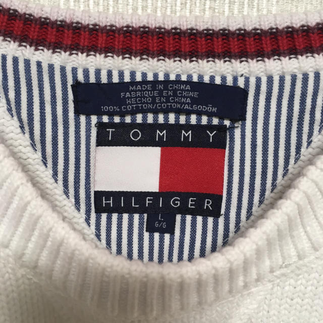 TOMMY HILFIGER(トミーヒルフィガー)の TOMMY HILFIGER 90s トミーヒルフィガー コットン ニット メンズのトップス(ニット/セーター)の商品写真