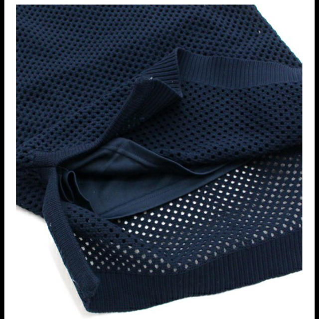ANAP(アナップ)のメッシュニットスカート ニットスカート ネイビー レディースのスカート(ひざ丈スカート)の商品写真