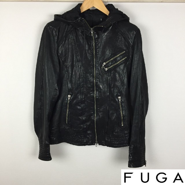 極美品 FUGA フーガ レザージャケット ブラック サイズ46