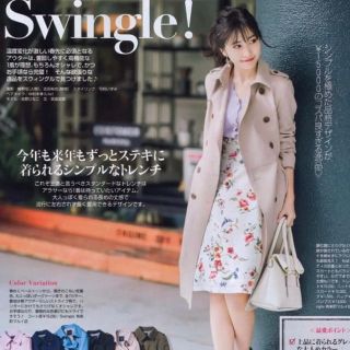 スウィングル(Swingle)の♥美人百花記載♥ 新品未使用!!【Swingle】フレアートレンチコート(トレンチコート)