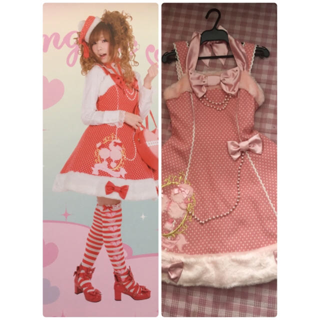 Angelic Pretty(アンジェリックプリティー)のAPロイヤルプードルアップリケジャンスカ レディースのワンピース(ひざ丈ワンピース)の商品写真