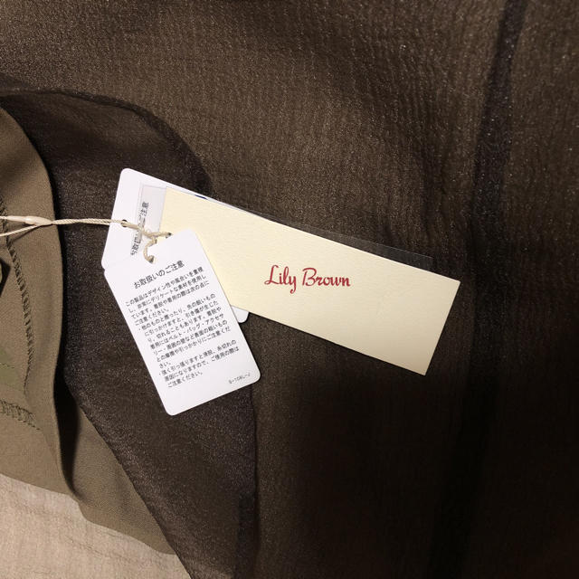 Lily Brown(リリーブラウン)の新品未使用タグ付 Lily Brown オーガンジーワンピース レディースのワンピース(ミニワンピース)の商品写真