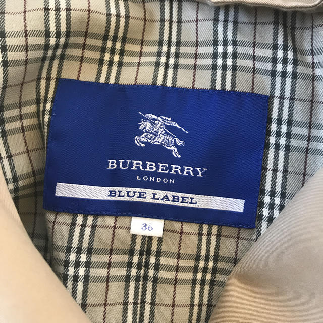 BURBERRY BLUE LABEL(バーバリーブルーレーベル)のバーバリー トレンチ コート 36 三陽商会 本物  レディースのジャケット/アウター(トレンチコート)の商品写真