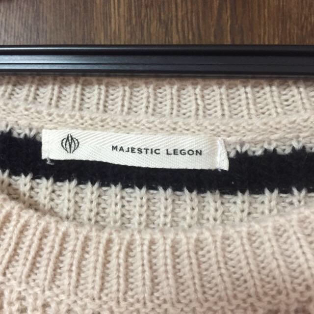 MAJESTIC LEGON(マジェスティックレゴン)の田中里奈ちゃん着用◎ ボーダーニット レディースのトップス(ニット/セーター)の商品写真