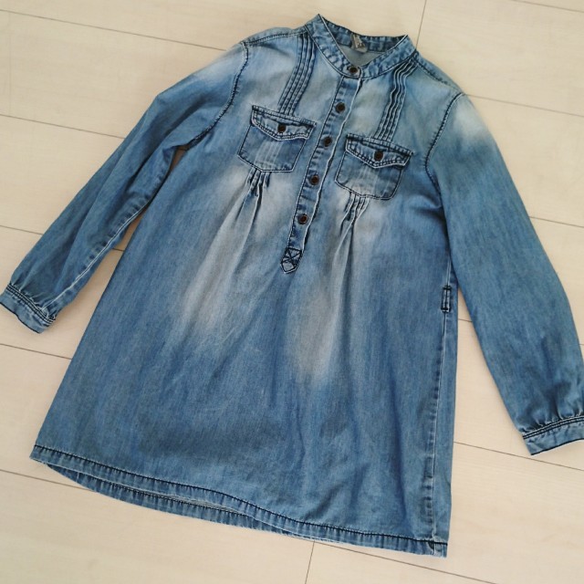 ZARA KIDS(ザラキッズ)のZara Kids  デニムワンピース【128】 キッズ/ベビー/マタニティのキッズ服女の子用(90cm~)(ワンピース)の商品写真