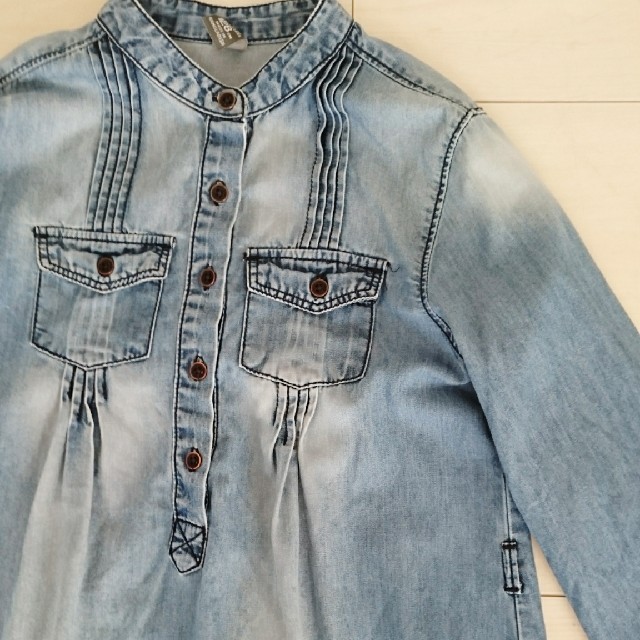 ZARA KIDS(ザラキッズ)のZara Kids  デニムワンピース【128】 キッズ/ベビー/マタニティのキッズ服女の子用(90cm~)(ワンピース)の商品写真