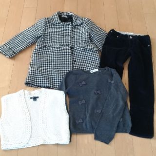 ザラキッズ(ZARA KIDS)の子供服　女の子　まとめ売り　4点　コート　ニット　ベスト　パンツ(その他)