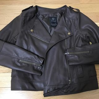 ダブルクローゼット(w closet)のw closet  レザーライダースジャケット ブラウン(ライダースジャケット)