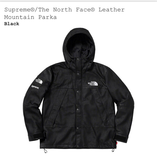 最安値supreme the northface leather 黒 Lサイズ