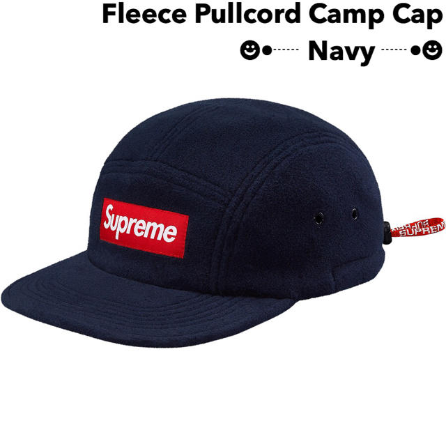 Navyネイビー【Navy】Supreme Fleece Pullcord Camp Cap