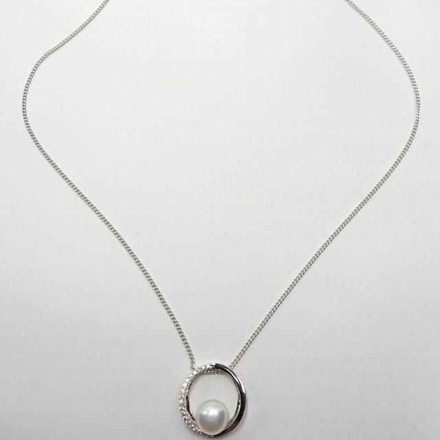 シンプル 淡水真珠❤️キュービック ネックレス