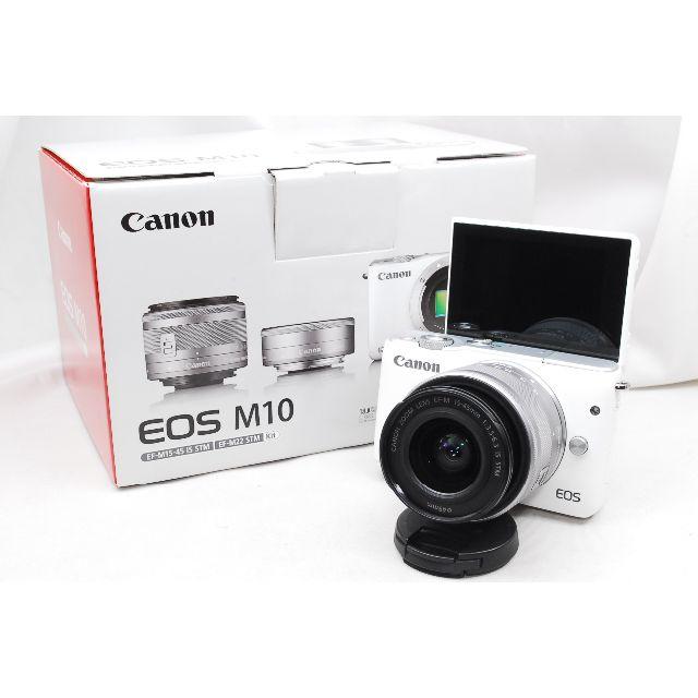 ♡WiFi＆女性大人気♡Canon キャノン EOS M10レンズキットホワイトキャノン