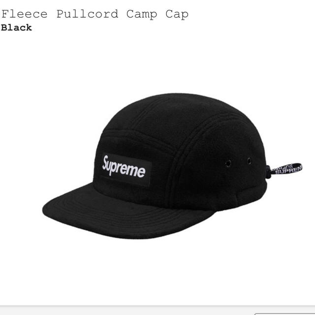 supreme camp cap ブラック フリース