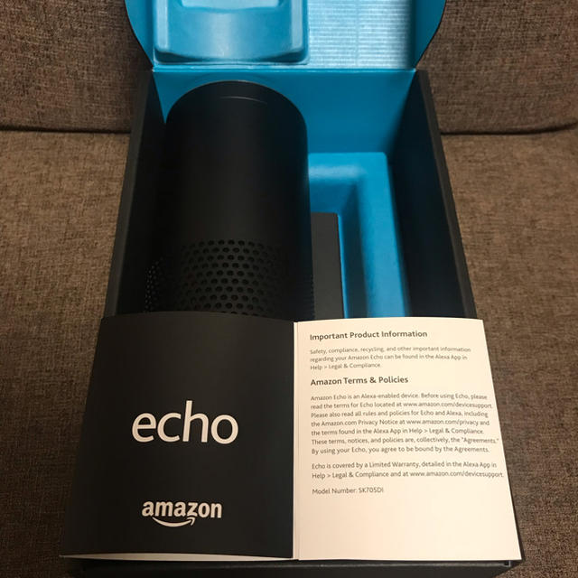 ECHO(エコー)の新品☆Amazon echo sk705di☆ スマホ/家電/カメラのオーディオ機器(スピーカー)の商品写真