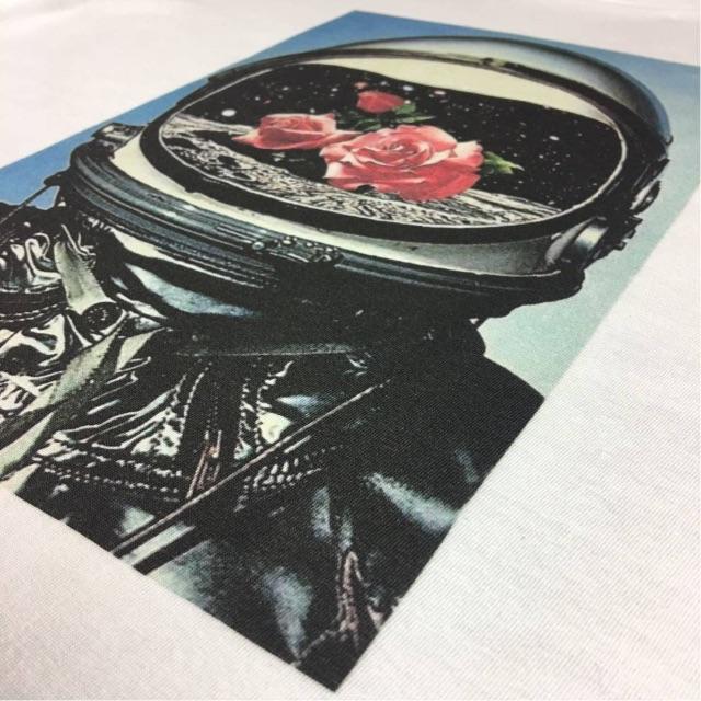 新品 フラワー 宇宙飛行士 ロンT 長袖 Tシャツ 4XL