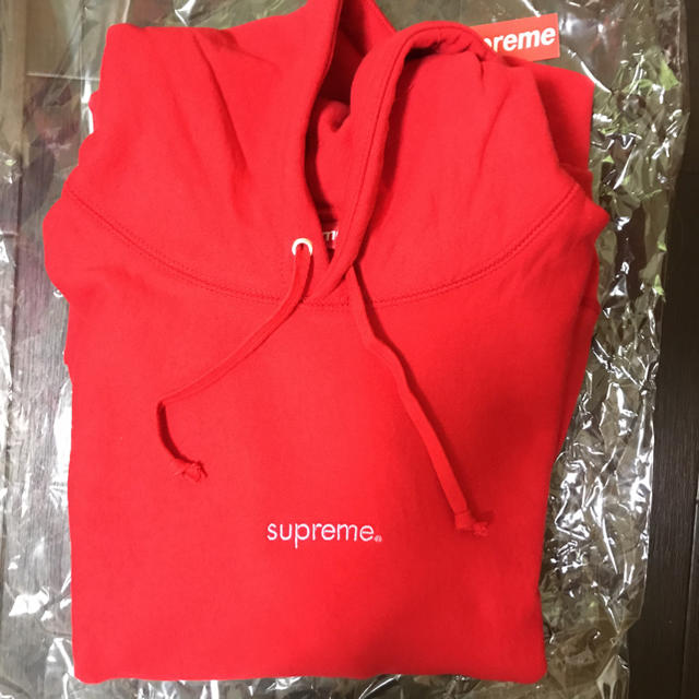 Supreme Trademark Hooded Sweatshirt Red赤