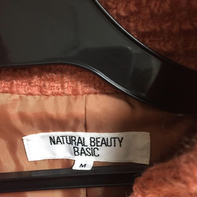 NATURAL BEAUTY BASIC(ナチュラルビューティーベーシック)のピンク 毛混 ミディアム コート レディースのジャケット/アウター(ロングコート)の商品写真