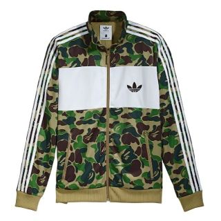 アベイシングエイプ(A BATHING APE)のbape adidas abc camo track jacket Oサイズ (ジャージ)