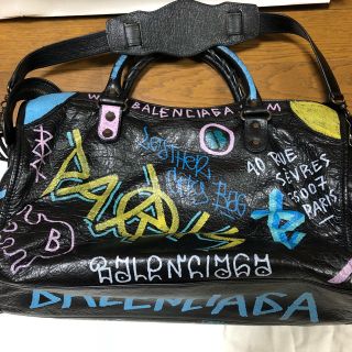 本物 美品 入手困難 バレンシアガ BALENCIAGA ペイント バッグ M