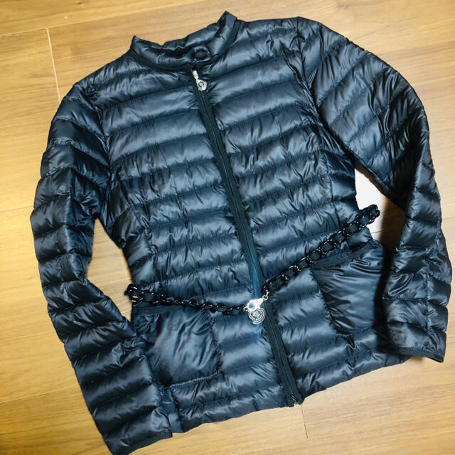 ダウンジャケットモンクレール MONCLER レディースダウンジャケット美品ブラックS