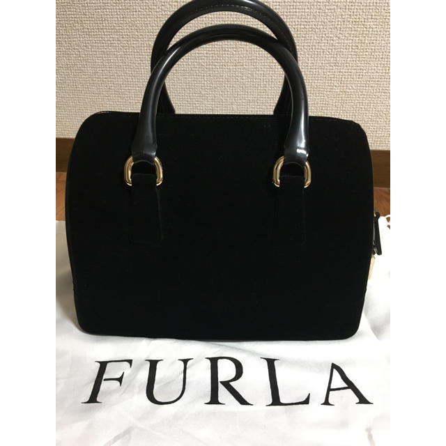 Furla(フルラ)のゆら＊様専用 美品 FURLA フルラ 銀座限定 キャンディバッグ ベロア レディースのバッグ(ハンドバッグ)の商品写真