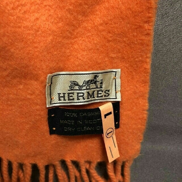 Hermes(エルメス)のエルメス　マフラー　オレンジ レディースのファッション小物(マフラー/ショール)の商品写真