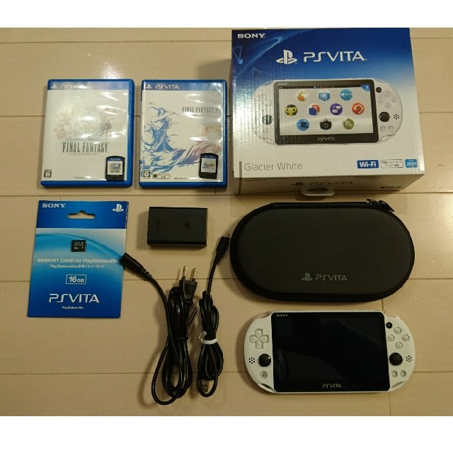 (税込) PlayStation Vita - 【美品】PS VITA メモリーカード16GBセット ホワイト 携帯用ゲーム機本体